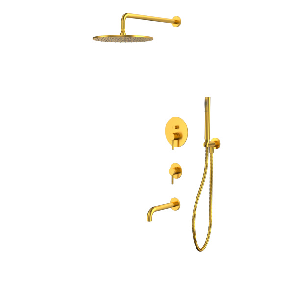 Система для ванны скрытого монтажа WHITECROSS Y YSET07GLB (брашированное золото)