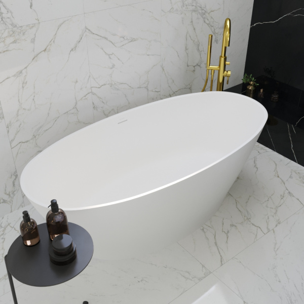 Ванна WHITECROSS Glock 170x80 (белый мат) иск. камень