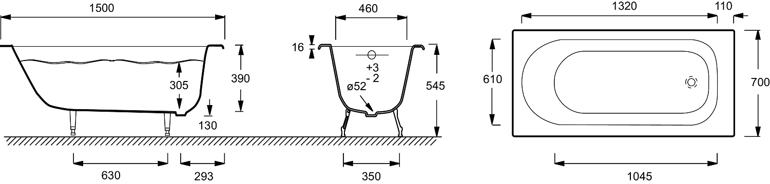 RUB SOISSONS E2941-00 ванна 150х70