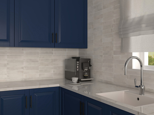 Настенная плитка JAZZ BLANCO (отгрузка кратно уп.) 7.5x22.5 от SmileTile (Индия)