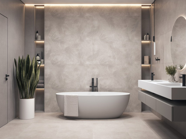 Керамогранит Floresta 17549 листья светло-серый ректификат 60x120 от Mei (Германия)