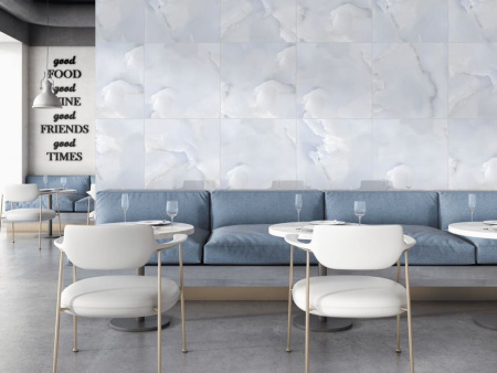 Керамогранит Bruni Onix Bianco Glossy 60x60 от Velsaa (Индия)