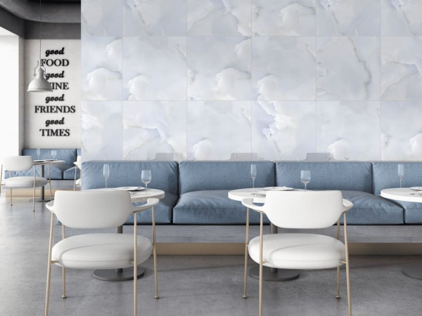 Керамогранит Bruni Onix Bianco Glossy 60x60 от Velsaa (Индия)