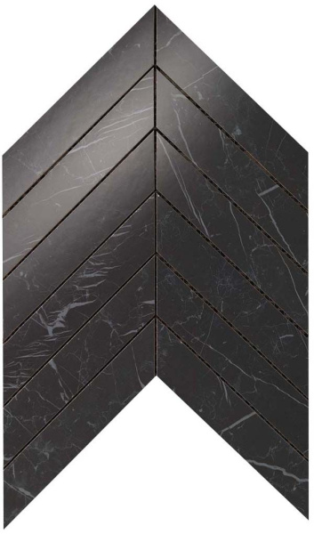 Мозаика настенная Marvel Stone Chevron Nero Marquina Wall (9SCN) 30.5x25 от Atlas Concorde (Италия)