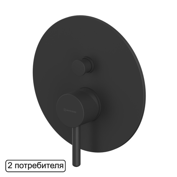 Смеситель для душа скрытого монтажа WHITECROSS Y Y1235BL (черный мат)
