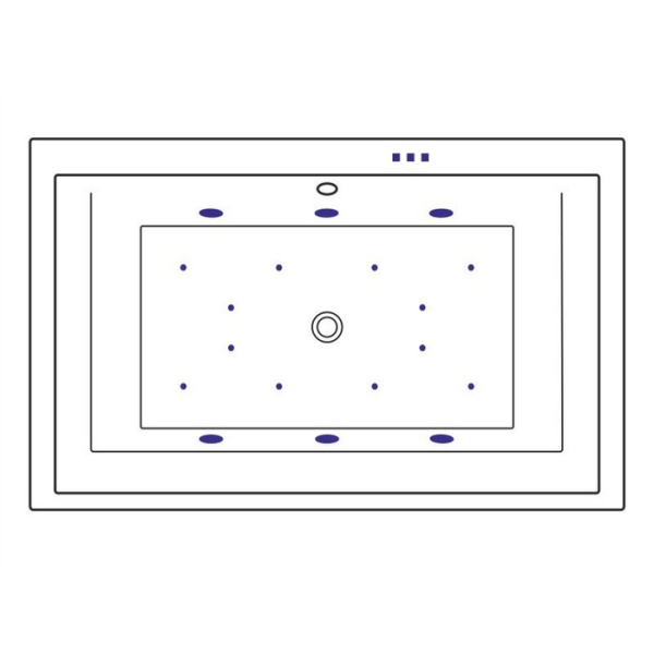 Ванна EXCELLENT Crown Lux 190x120 "RELAX" (золото)