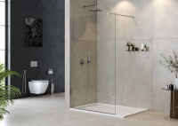 Душевая перегородка Cezares Liberta 115 см. профиль хром, стекло прозрачное