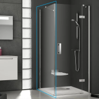 Неподвижная душевая стенка Ravak Smartline SMPS-90 (хром+транспарент) 9SL70A00Z1 левая