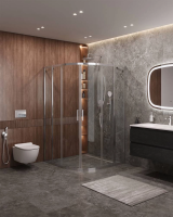 ДУШЕВЫЕ КАБИНЫ И ОГРАЖДЕНИЯ CEZARES MOLVENO-R-22-90+30-C-Cr-IV Душевой уголок