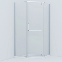 Душевая перегородка Iddis STEEL 100 см. профиль сатин, стекло прозрачное