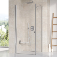 Душевая дверь для уголка Ravak Chrome CRV1-90 1QV70C01Z1 блестящий+транспарент