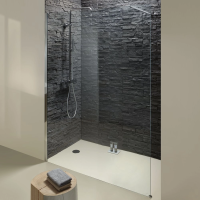 Душевая перегородка Jacob Delafon Contra 120 см. профиль хром, стекло прозрачное