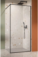 Душевая перегородка Radaway Modo F 90 см. профиль черный, стекло прозрачное