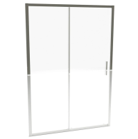 Душевая дверь в нишу Ravak Blix Slim BLSDP2-100 профиль хром, стекло прозрачное