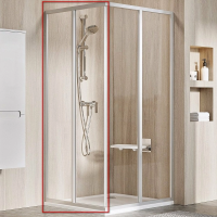 Душевая дверь в нишу Ravak Supernova SRV2-75 профиль сатин, стекло прозрачное