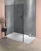 Душевая перегородка Jacob Delafon Contra 120 см. профиль черный, стекло прозрачное