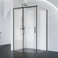 ДУШЕВЫЕ КАБИНЫ И ОГРАЖДЕНИЯ BelBagno ACQUA-AH-1-150/90-C-NERO Душевой уголок