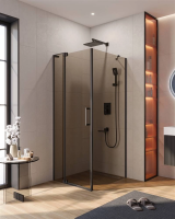 Душевой уголок Cezares Slider 80х90 SLIDER-AH-1-90-80/90-BR-NERO