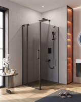 Душевой уголок Cezares Slider 80х100 SLIDER-AH-1-100-80/90-GRIGIO-NERO