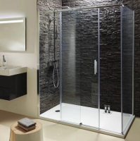 Душевая дверь в нишу Jacob Delafon Contra 170 см. профиль хром, стекло прозрачное