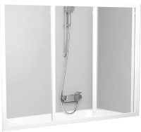 Шторка для ванны Ravak Supernova 170 см. профиль белый, стекло прозрачное (Уценка 226530)