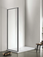 Душевая перегородка Aquatek 100 см. профиль оружейная сталь, стекло прозрачное