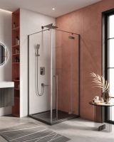 ДУШЕВЫЕ КАБИНЫ И ОГРАЖДЕНИЯ CEZARES LINER-A-1-90-C-GM-R Душевой уголок