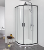 Душевой уголок Aquatek 80x80 AQ ARI RO 08020BL черный матовый