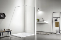 Душевая перегородка Walk in с держателем Aquatek 90 см. профиль хром, стекло прозрачное