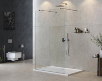 Душевая перегородка Cezares Liberta 120 см. профиль хром, стекло прозрачное