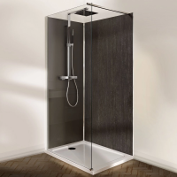 Душевая перегородка Jacob Delafon Contra 100 см. профиль хром, стекло прозрачное