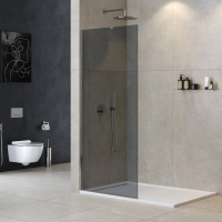 Душевая перегородка Cezares Liberta 110 см. профиль хром, стекло серое