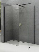 Душевая перегородка Ravak Walk-In Wall-90 профиль черный, стекло прозрачное