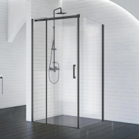 ДУШЕВЫЕ КАБИНЫ И ОГРАЖДЕНИЯ BelBagno ACQUA-AH-1-120/90-C-NERO Душевой уголок