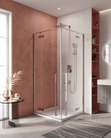 ДУШЕВЫЕ КАБИНЫ И ОГРАЖДЕНИЯ CEZARES LINER-A-2-100-C-Cr Душевой уголок
