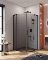 Душевой уголок Cezares Slider 90х90 SLIDER-R-2-90/100-GRIGIO-NERO