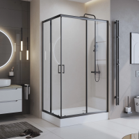 Душевой уголок BelBagno Uno-195 100x80 UNO-195-AH-2-100/80-C-NERO