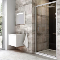 Душевая дверь в нишу Ravak Blix BLDP2-120 профиль хром, стекло грейп