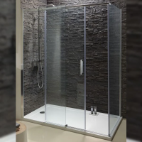 Душевая дверь в нишу Jacob Delafon Contra 140 см. профиль хром, стекло прозрачное