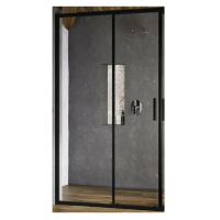 Душевая дверь для уголка Ravak Blix Slim BLSRV2K-100 X1XMA0300Z1 100х100х195 профиль черный/стекло Transparent