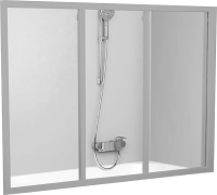 Шторка для ванны Ravak Supernova 180 см. профиль хром, стекло прозрачное (Уценка 214270)