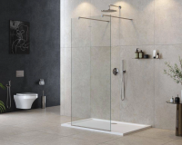 Душевая перегородка Cezares Liberta 100 см. профиль хром, стекло прозрачное