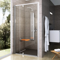 Душевая дверь в нишу Ravak Pivot PDOP2-120 профиль белый, стекло прозрачное