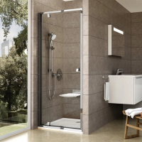 Душевая дверь в нишу Ravak Pivot Pivot PDOP1-90 профиль хром, стекло прозрачное