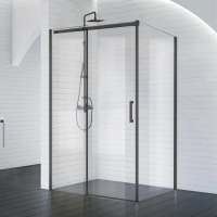 ДУШЕВЫЕ КАБИНЫ И ОГРАЖДЕНИЯ BelBagno ACQUA-AH-1-130/90-C-NERO Душевой уголок