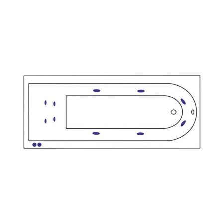 Ванна EXCELLENT Aurum Slim 170x70 "HYDRO+" (хром)