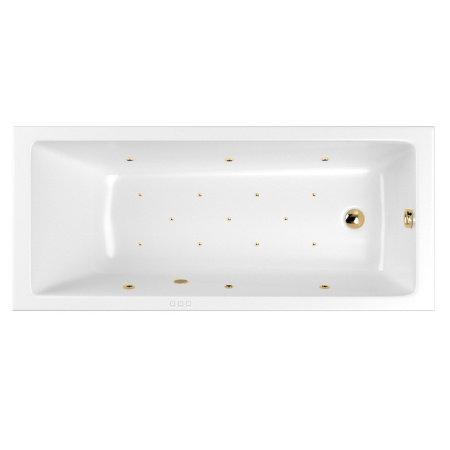 Ванна WHITECROSS Wave Slim 160x80 "RELAX" (золото)