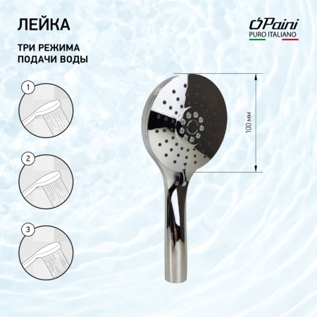 Душевая лейка Paini Catania CTCR155F3D100 хром