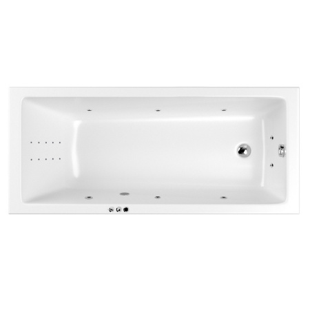 Ванна WHITECROSS Wave Slim 160x80 "SMART NANO" (хром)