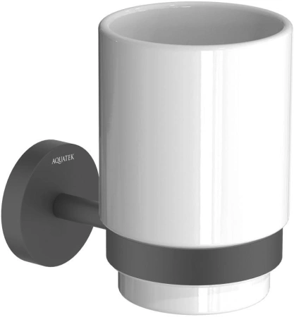 Стакан для ванной Aquatek Бетта AQ4604MB черный